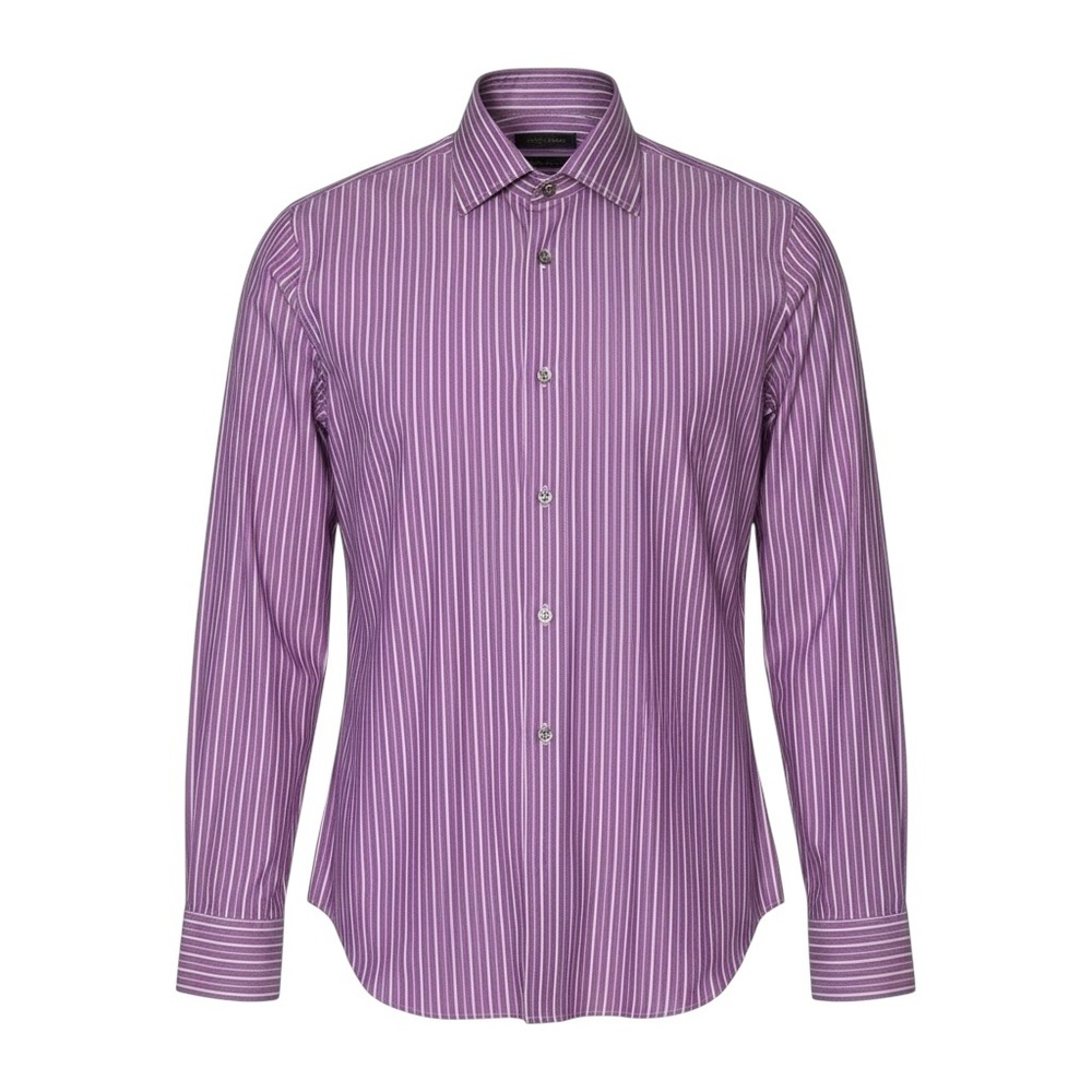 💼🎯 Bally Pink Striped Tailored‎ Fit Dress Shirt – Size L